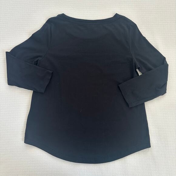 COS Women's Black Long Sleeves Round Neck T-Shirt 100% Cotton Size US M - Picture 2 of 10